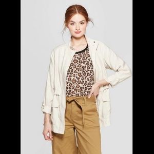 Cream utility jacket